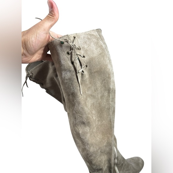 Vintage over the knee suede tan boots Creative Made in Cyprus 10 - Picture 2 of 5